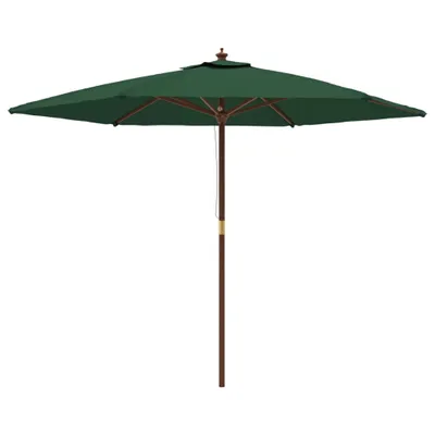Obrázek produktu pro Zahradní slunečník s dřevěnou tyčí zelený 299 x 240 cm