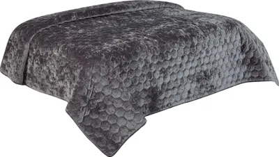 Produktbild von Unique Living Tagesdecke Amiens - dunkelgrau - 220 x 220 cm - Baumwolle/Polyester - Luxusmotiv