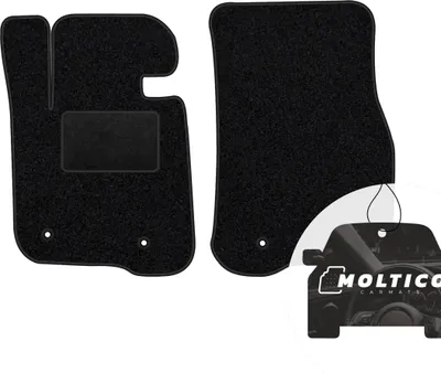 Immagine prodotto di moto-MOLTICO tappetini anteriori auto velours tappetini auto nero set 2 pezzi adatto per BMW Serie 4 F33 dal 2013