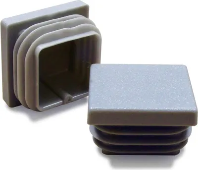 Produktbild von Ajile, 16 Stück, Quadratischer Lamellenstopfen 20x20 mm (Rohrwandstärke 0,8-3,0 mm), Grau, EPC320x16