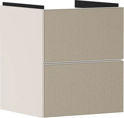 Produktbild von Waschtischunterschrank Xevolos E 480x555x475mm Ko Sandb. ma Fr bro Struk Korpus Sandbeige matt Front bronze Struktur