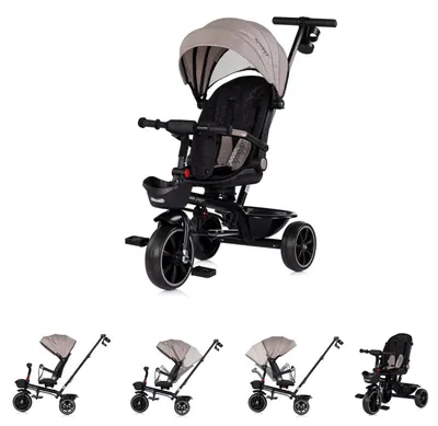 Produktbild von Chipolino Tricycle Max Sport 2 in 1, Dreirad, Becherhalter, Sitz umkehrbar, Korb braun schwarz