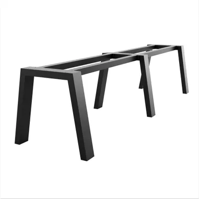 Obrázok produktu pre MetaloPro Thusia Extreme Long Stolové nohy kovové, stabilné stolové podnože, čierne, do jedálne, kancelárie, domácnosti - 72x80x320 cm