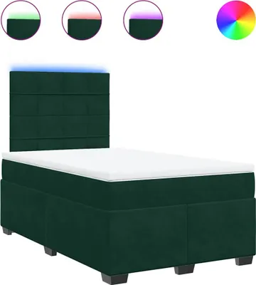 Produktbild von vidaXL Boxspringbett mit Matratze Dunkelgrün 120x190 cm Samt