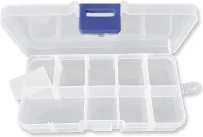 Immagine prodotto di Scatola di selezione delle perle, trasparente, 13 x 6,7 x 2,2 cm, 10 scomparti