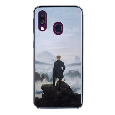 Produktbild von MuchoWow® Handyhülle Schutzhülle Hülle für Samsung Galaxy A40 Der Wanderer über dem Nebelmeer - Caspar David Friedrich - Kunstwerk Silikon Softcase Handy Hülle - Handy-Tasche