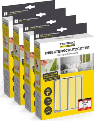Produktbild von EASYmaxx Insect Protect Magnet-Insektenschutzgitter 4er-Set, bis max. 150x180cm