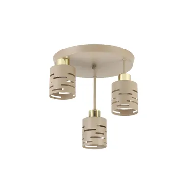 Produktbild von MasterLED Deckenleuchte Elen 3-flammig E27 beige-gold