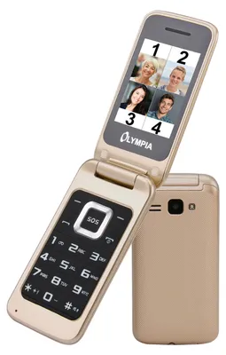 Produktbild von Olympia Luna, Klappgehäuse, Dual-SIM, 6,1 cm (2.4"), Bluetooth, 600 mAh, Gold