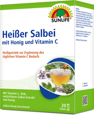 Produktbild von Sunlife Heißer Salbei + Honig Sticks 20 Stück a 5g