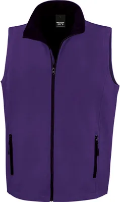 Produktbild von Result Core R232M | Herren Soft Shell Bodywarmer / Wasserabweisend, atmungsaktiv - Farbe: Purple/Black - Größe: L