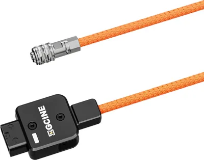 Zdjęcie produktu dla Kabel zasilający ZGCINE DT-BMD D-Tap do 2-pin BMPCC, długość 60 cm, obracany o 180′ z przewodem w oplocie, kompatybilny z baterią Blackmagic Pocket Cinema Camera 4K/6K V-Mount