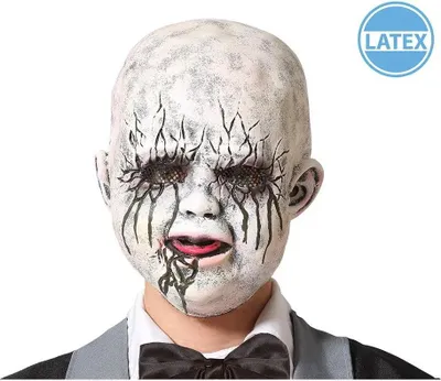 Produktbild von Atosa Latex Halloween Baby Maske Grau Grau One Size