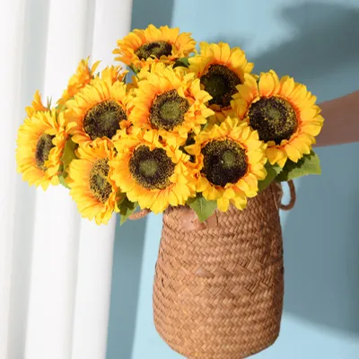 Produktbild von Lebendige künstliche Sonnenblumen dekorative UV-resistente frische Simulationssimulation Blumenparty-Gefälligkeiten