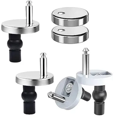 Produktbild von 2 Stück universelle WC-Brilleinbeschrauung mit Gummi und RVS 304-Schrauben