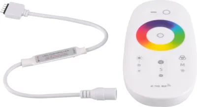 Zdjęcie produktu dla Zestaw radiowy pilot i mini kontroler do taśm RGBW 12-24V IP20 2,4GHz  319364 Polux