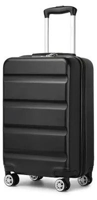 Image de Valise de voyage - Coque rigide - Serrure à combinaison TSA - 4 roulettes multidirectionnelles - Légère - 65 x 43,5 x 25 cm - Noir