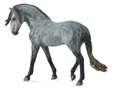 Image de Figurine de cheval Collecta : étalon andalou, échelle 1:12, en plastique