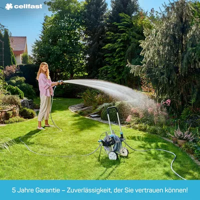 Produktbild von Flexibler 3-lagiger Gartenschlauch - UV-beständig, 20m Länge, bruchfest und pflanzensicher