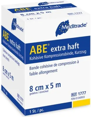 Produktbild von Meditrade ABE® extra haft kohäsive Kurzzugbinde 8 cm x 5 m | Packung (1 Stück)