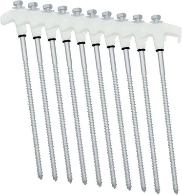 Image de 10 pièces de pointes de tente lourdes pour sols durs - ancres de tente en acier