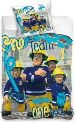 Zdjęcie produktu dla Brandweerman Sam poszwa na kołdrę One Team 140 x 200 cm - bawełna