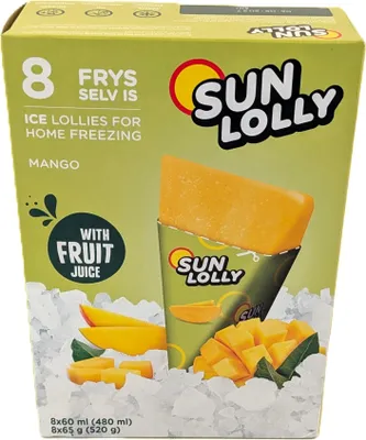 Zdjęcie produktu dla Sun Lolly lód wodny do samodzielnego zamrażania o smaku mango 8 szt