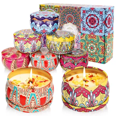 Produktbild von Aromatherapie Duftkerzen Set, 6 Stück, tragbar, für Entspannung