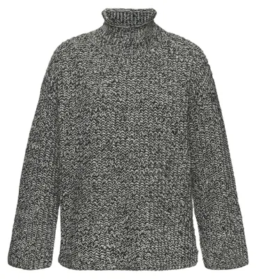 Produktbild von Buffalo Stehkragenpullover in Melange-Optik schwarz-weiß Größe 36/38