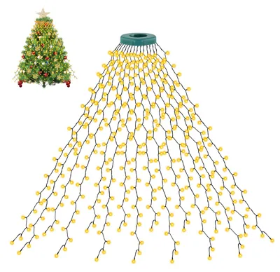 LED-Baumbeleuchtung 3 m, 592 LEDs, 16 Stränge, warmweiß, IP44