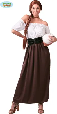 Produktbild von Wirtin Mittelalter schulterfreies Kostüm für Damen Gr. M-L, Größe:L