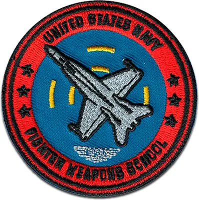 Obrázek produktu pro Comercial Mercera Top Gun Maverick Weapon school - nažehlovací nášivka, nažehlovací obtisk, nášivka, nášivka, nažehlovací, velikost: 6 x 6 cm