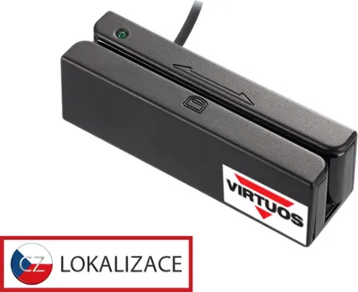 Zdjęcie produktu dla Czytnik kart magnetycznych MSR-100A, USB-COM, czarny