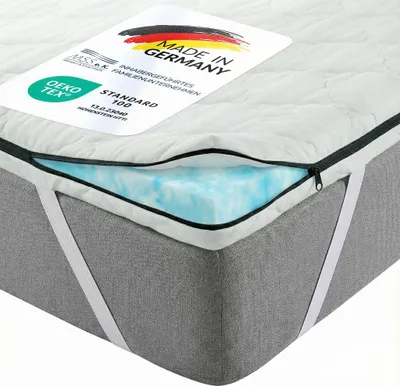 Produktbild von MSS e.K. NightGel Gelschaum Matratzen Topper | 150 cm x 200 cm x 5 cm | Hyper-Soft-Foam