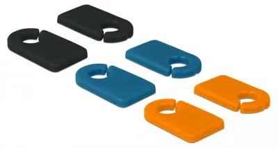 Obrázok produktu pre DeLOCK 18293, Čierna, Modrá, Oranžová, Polyvinylchlorid (PVC), 6 kusov, 15 mm, 2,3 mm, Čína