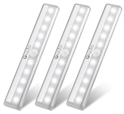 Productafbeelding van Kastverlichting met bewegingsmelder 3 stuks - LED bewegingsmelder kastverlichting