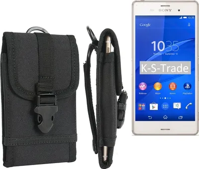 Produktbild von K-S-Trade Handyhülle kompatibel mit Sony Xperia Z3 Gürteltasche Holster Handytasche Gürtel Tasche Schutzhülle Robuste Handy Schutz Hülle Tasche