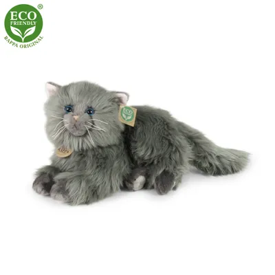 Obrázok produktu pre Rappa Plyšová perzská mačka sivá ležiaca 30 cm ECO-FRIENDLY