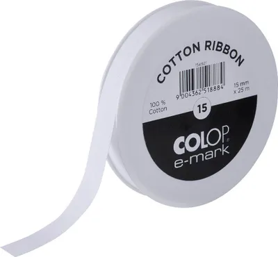 Produktbild von Colop 154921, E-mark, Weiß, Colop, 1,5 cm, 25 m