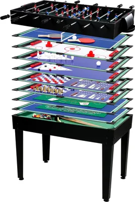 Obrázek produktu pro GAMESPLANET® Multifunkční herní stůl 15 v 1, černý