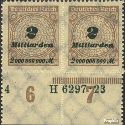 Produktbild von Briefmarken Deutsches Reich 1923 Mi 326B HAN, Durchstich statt Zähnung (stets unperfekt) postfrisch Rosettenmuster