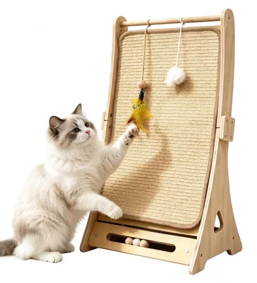 Produktbild von Ergonomische Kratzstange für Katzen aus massivem Holz