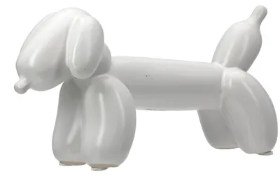 Productafbeelding van Gilde Figuur, Dackel, "Waldi Ballonhond", Ballonhond, Keramiek, wit, verpakking met 2 stuks, L. 10 cm, B. 20,5 cm, H. 10 cm 58582 4063387585825