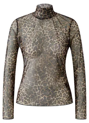 Produktbild von Oui Damen T-Shirt unifarben Kamelgrau Größe 34