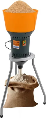 Produktbild von Getreidemühle Elektrisch 1300W mit Standfuß 400kg/h 13.7L-Einfülltrichter mit 5 Siebe Klinge 19000RPM 230V Schrotmühle Kornmühle für Getreide Zerkleinerer zum Füttern von Vieh/Tieren
