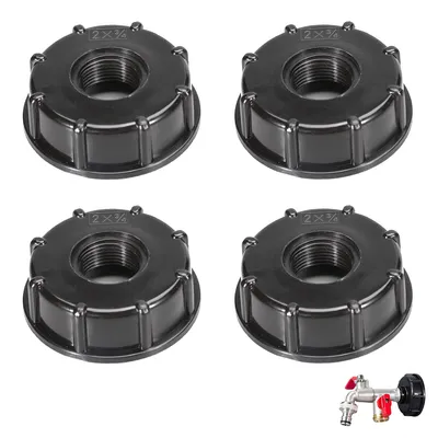 Produktbild von 4 Stück IBC-Adapter 3/4 Zoll Innengewinde Adapter Kappe Deckel Auslaufhahn IBC Tank Deckel Adapter IBC Container S60x6 Zubehör Adapter Kappe