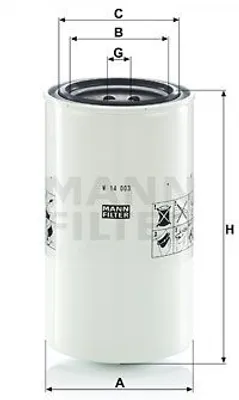 Produktbild von Ölfilter MANN-FILTER W 14 003