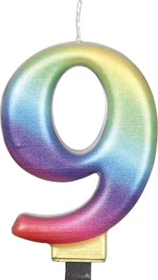 Image de Célébration Glamour Nombre zéro Bougie d'anniversaire Fête Décoration Fantaisie Bougie colorée Ambiance festive Effet hologramme, Couleur : Multicolore