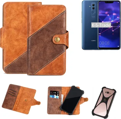 Produktbild von K-S-Trade Handy-Hülle Schutz-Hülle Bookstyle Case Wallet-Case kompatibel mit Huawei Mate 20 Lite Handy Cover Bumper Kantenschutz Smartphone