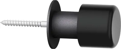 Produktbild von FSB Türstopper Wand 60mm zum Schrauben - Türpuffer Gummi Stopper, Aluminium matt